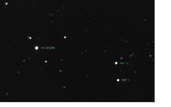 Mapka - HD 209458, JD 2455431.33471