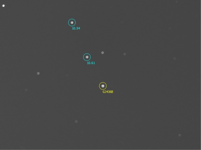 Mapka - GJ 436, JD 2457112.32596