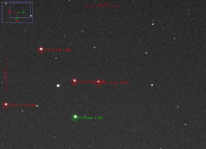 Mapka - GJ 436, JD 2458246.60300