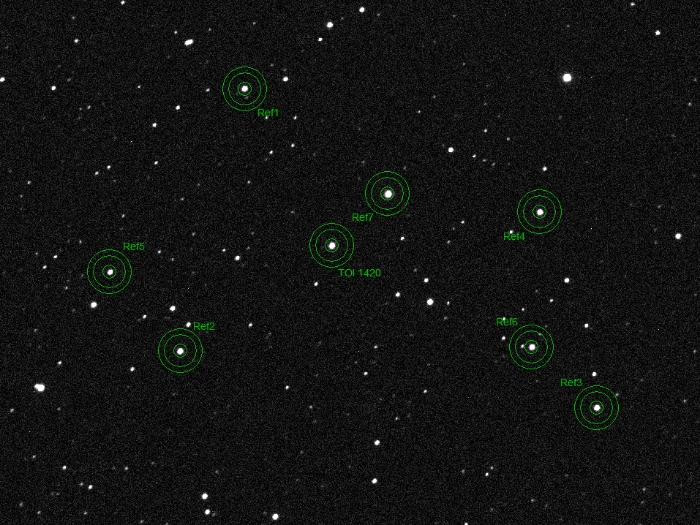 Mapka - TOI-1420, JD 2460143.40625