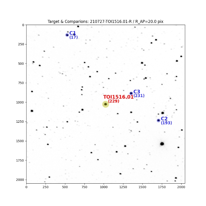 Mapka - TOI-1516, JD 2459423.22479