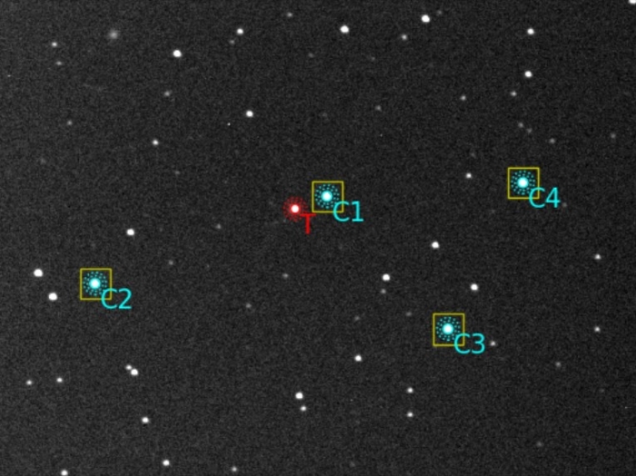 Mapka - TOI-1173, JD 2460339.36285