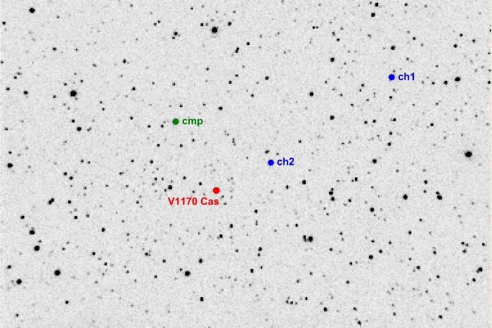 Mapka - V1170 Cas, JD 2455837.25869