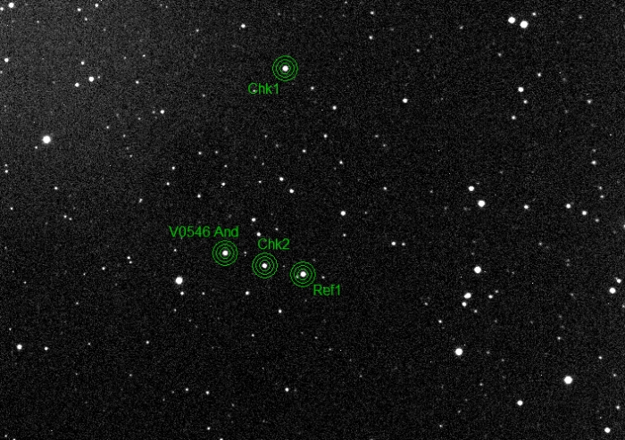 Mapka - V0546 And, JD 2460618.42744