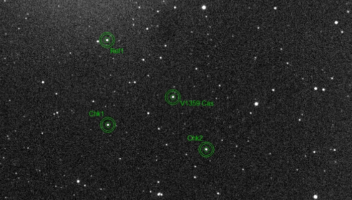 Mapka - V1359 Cas, JD 2460618.57050