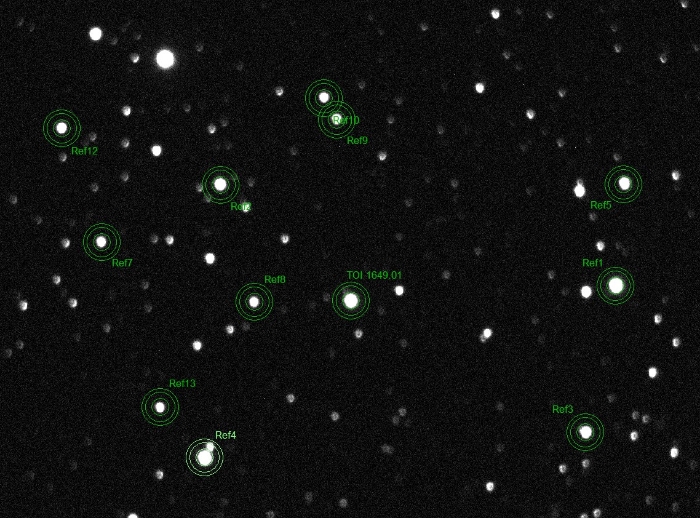 Mapka - TOI-1649, JD 2460642.41936