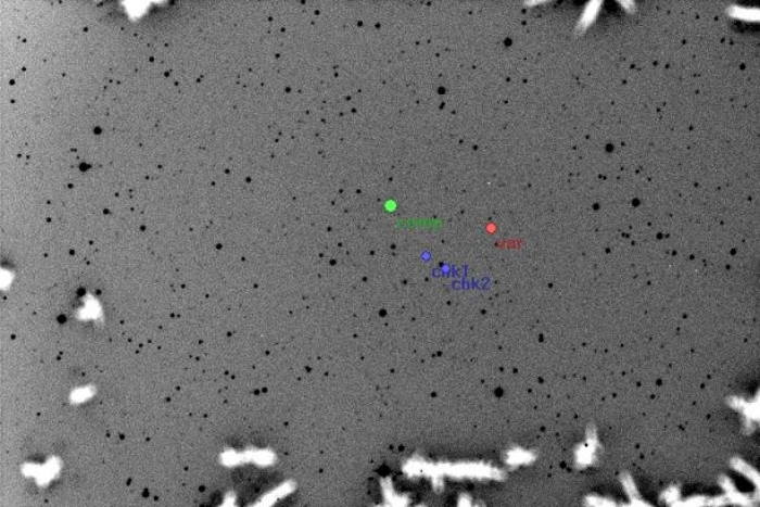 Mapka - V0445 Cas, JD 2454456.26504