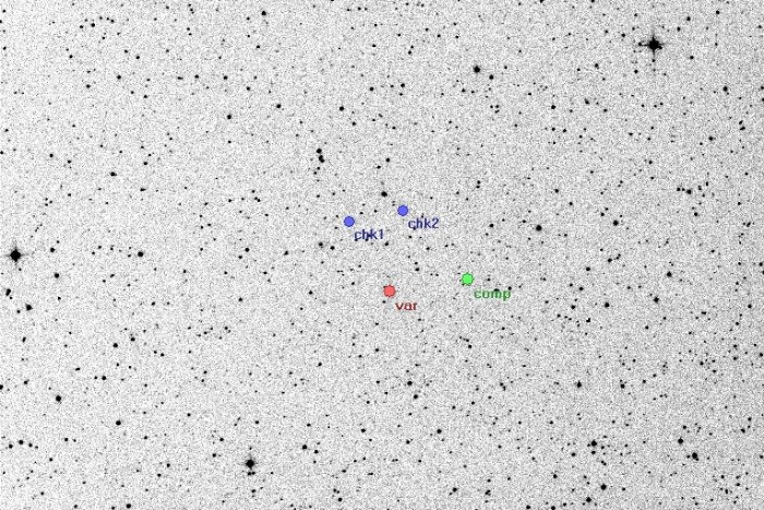 Mapka - V0785 Cas, JD 2454761.32694