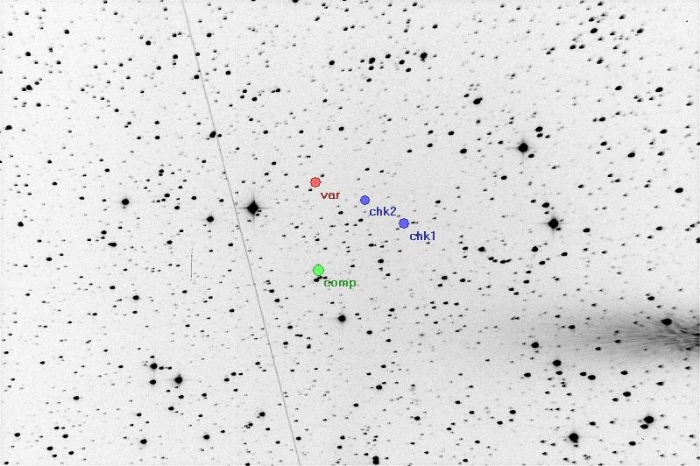 Mapka - V1300 Her, JD 2454947.34931