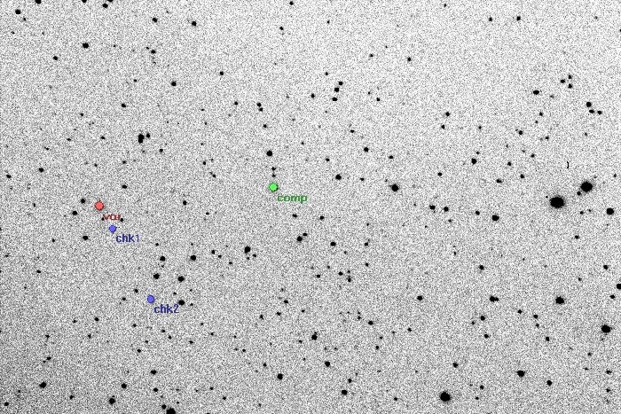 Mapka - V0381 Cas, JD 2455052.43589