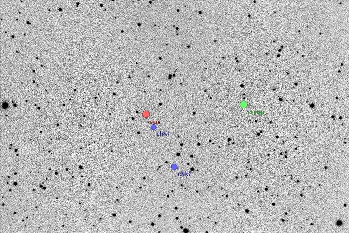 Mapka - V0381 Cas, JD 2455156.31666