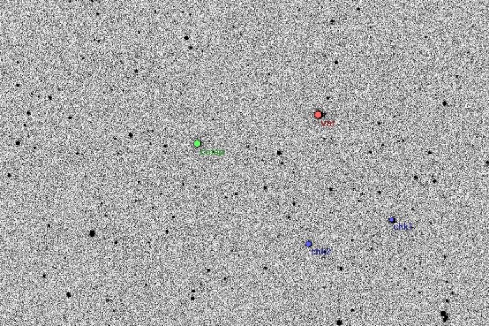 Mapka - V0785 Cas, JD 2455835.49715
