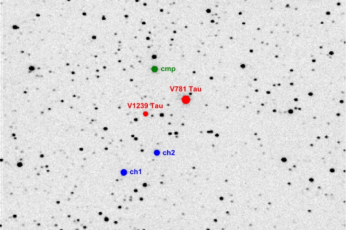 Chart - V0781 Tau, JD 2455894.54367