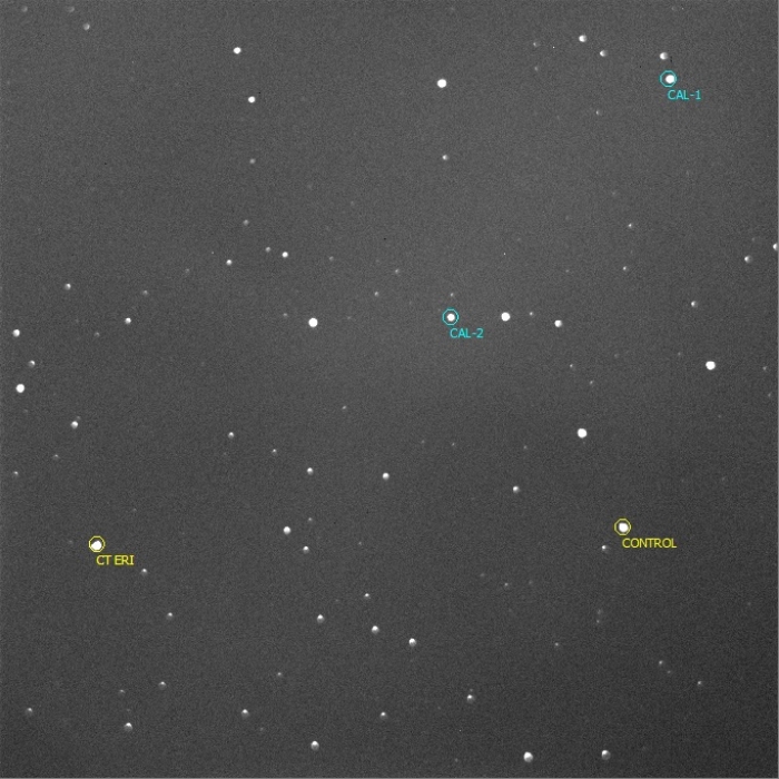 Chart - CT Eri, JD 2456996.68280