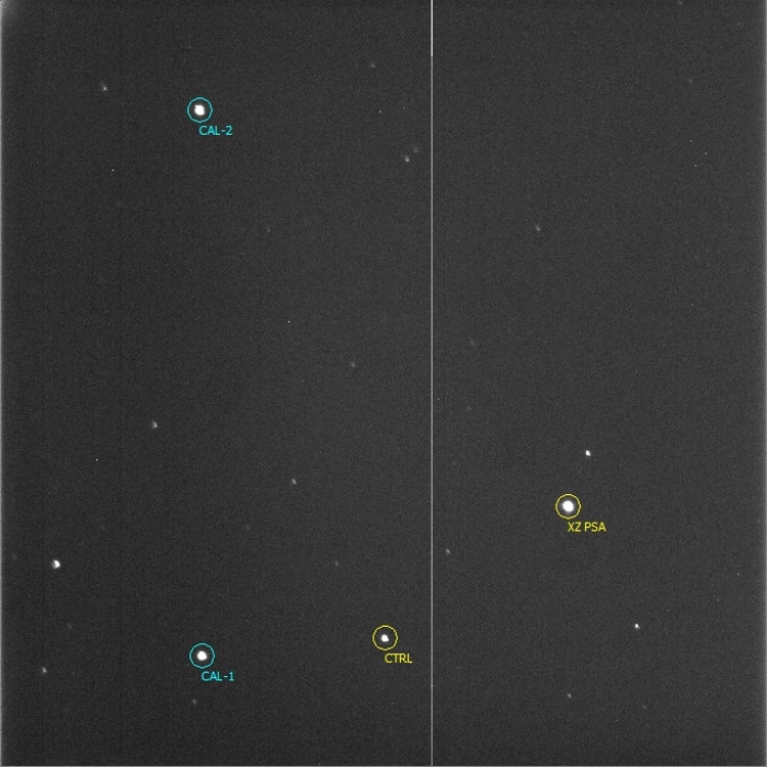 Chart - XZ PsA, JD 2457615.56639