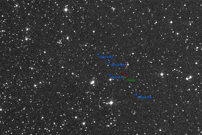 Chart - V1063 Cas, JD 2458340.58103
