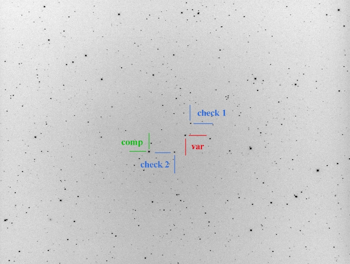 Chart - V0353 Dra, JD 2458575.27138