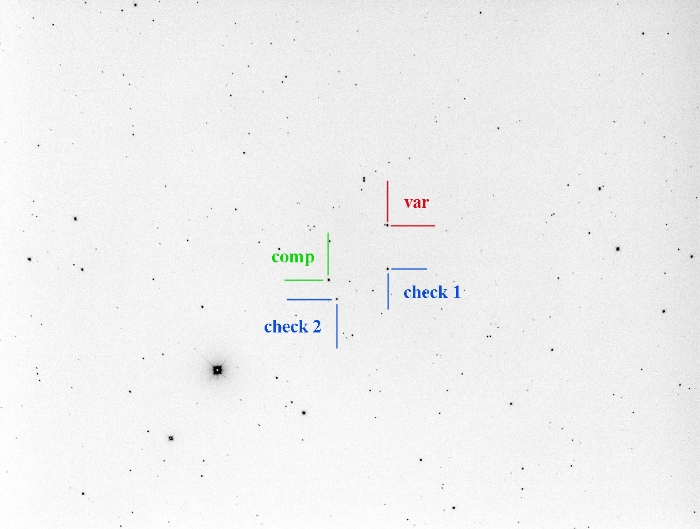 Chart - KM UMa, JD 2458596.29509