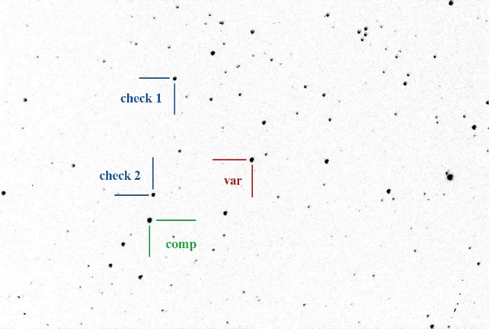 Chart - V0353 Dra, JD 2459120.29800