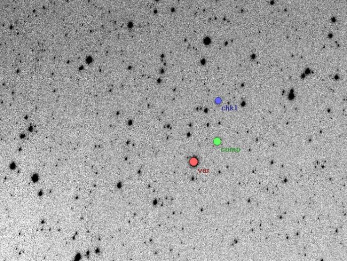 Chart - HU Tau, JD 2455955.22020