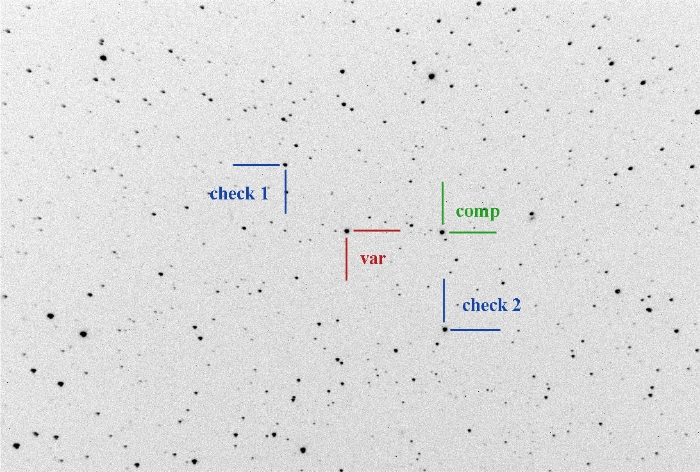 Chart - V0560 Peg, JD 2459083.29994