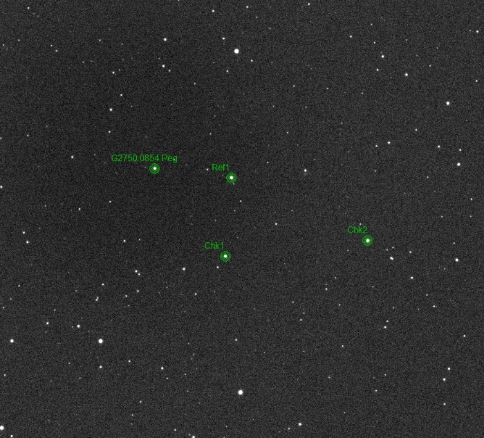 Chart - V0560 Peg, JD 2459179.32407