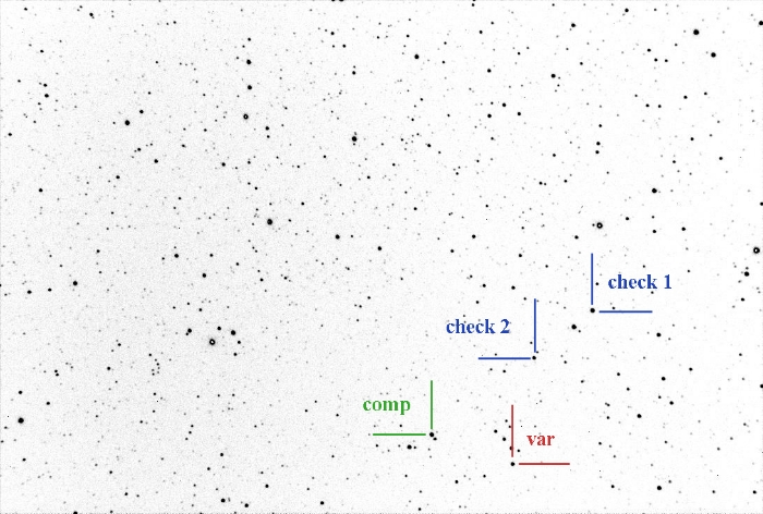 Chart - V2545 Cyg, JD 2460216.20987