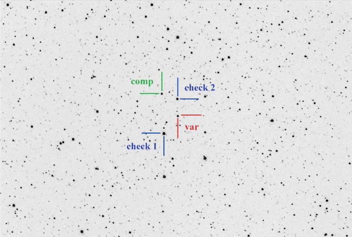 Chart - V0744 Cep, JD 2460645.26569