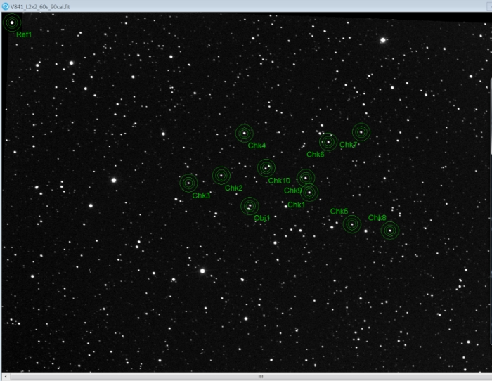 Chart - V0841 Aur, JD 2460650.88294