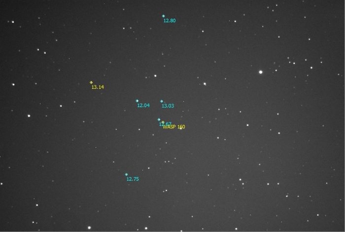 Chart - WASP-160, JD 2460654.59583