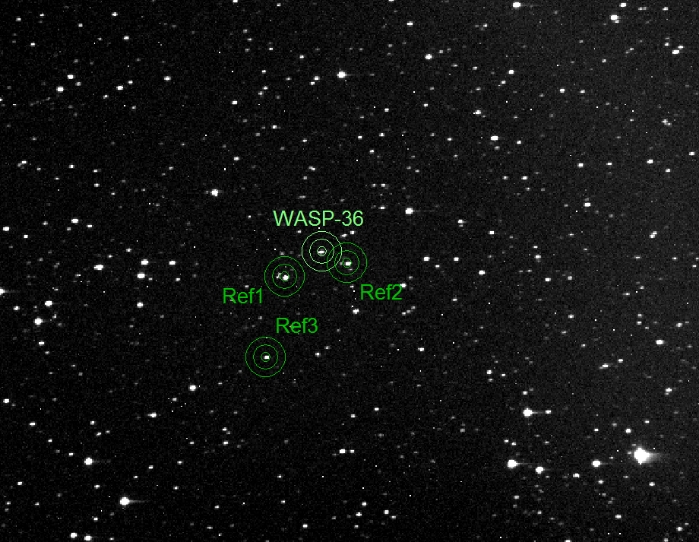 Chart - WASP-36, JD 2460693.79805