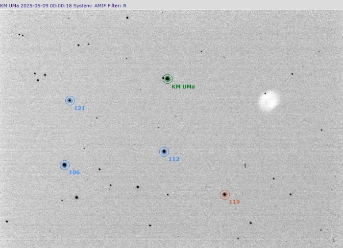 Chart - KM UMa, JD 2460804.39159