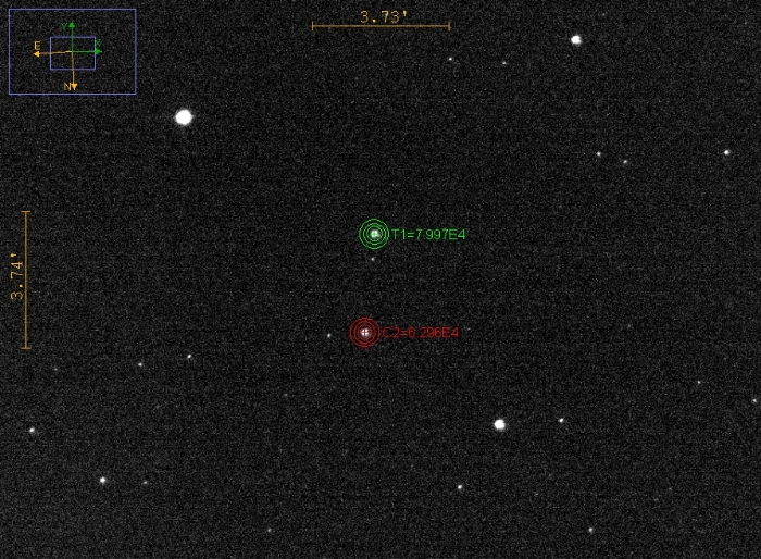 Chart - V0657 Hya, JD 2460810.28362