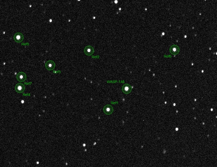 Chart - WASP-148, JD 2460827.43837