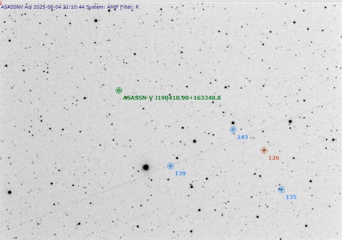 Chart - ASASSN-V J190410.90+163348.8, JD 2460831.38245