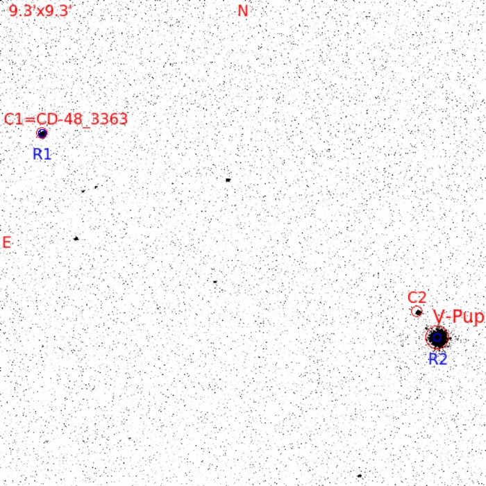 Chart - V Pup, JD 2460706.59948