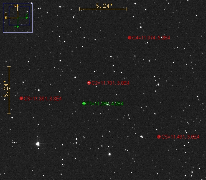 Chart - WASP-2, JD 2460876.40316