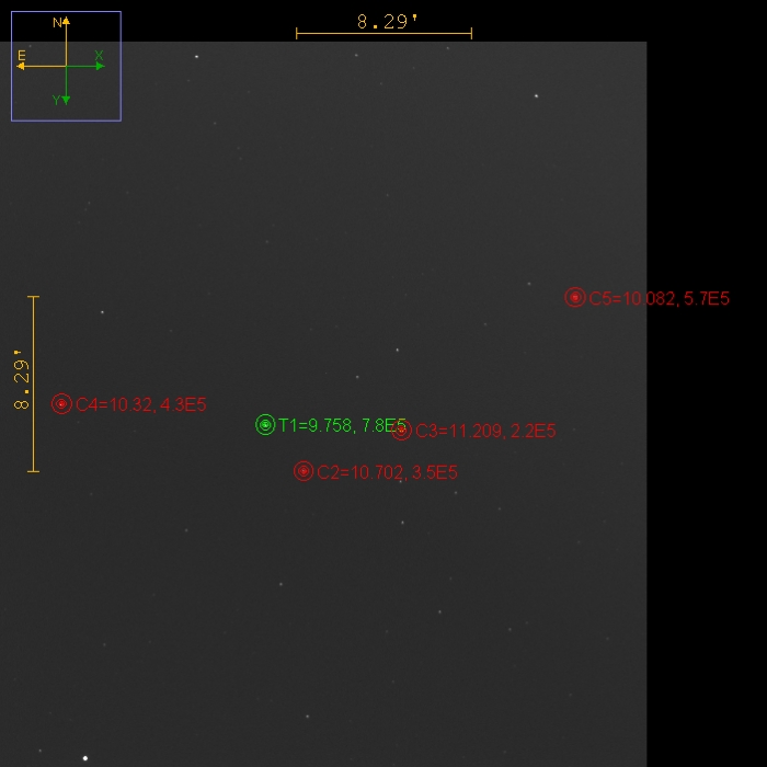 Chart - WASP-69, JD 2460924.31692