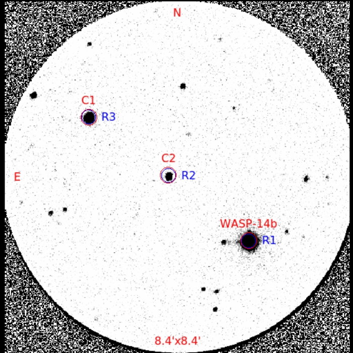 Chart - WASP-14, JD 2455275.74655