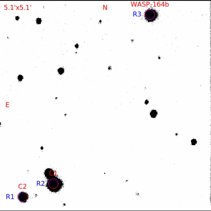 Chart - WASP-164, JD 2460530.62018