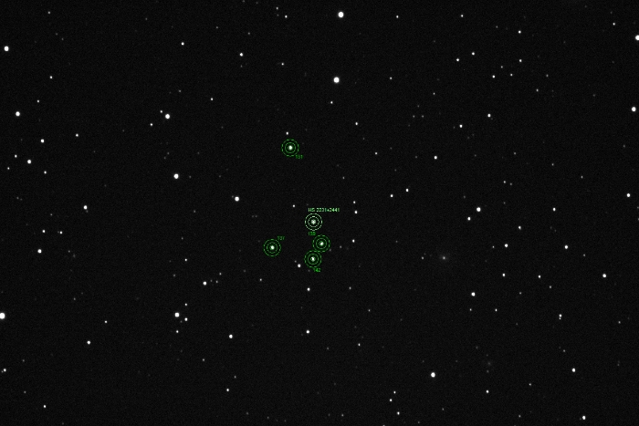 Chart - HS 2231+2441, JD 2460939.19816