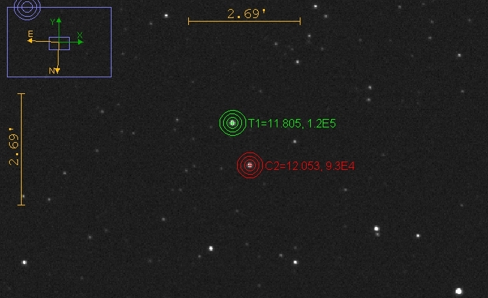 Chart - V0404 Lyr, JD 2460971.32235