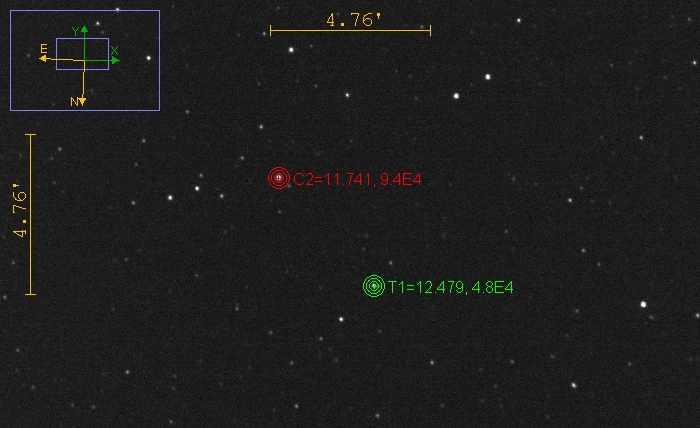 Chart - V0551 Vul, JD 2460972.32443