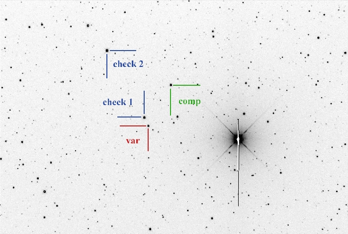 Chart - V0607 Dra, JD 2460987.23852