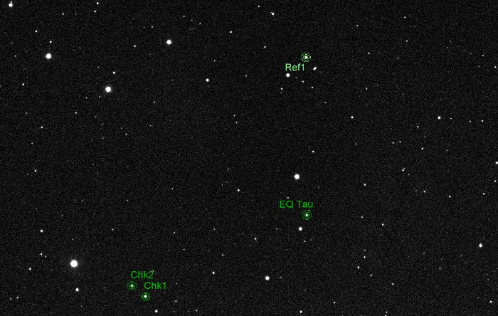 Chart - EQ Tau, JD 2460983.58308