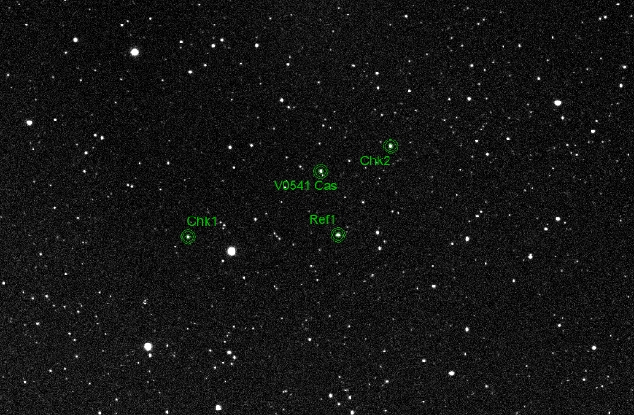 Chart - V0541 Cas, JD 2460986.58471