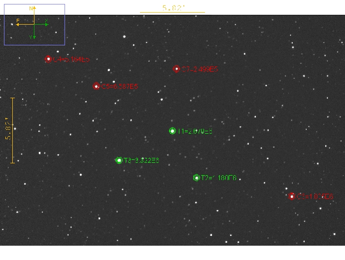 Chart - KELT-7, JD 2461020.63855