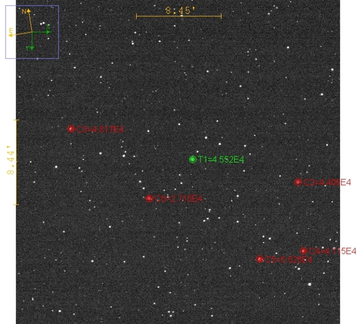 Chart - WASP-11, JD 2461028.24884