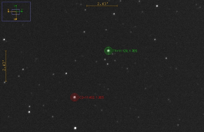 Chart - V0523 Cas, JD 2461053.34279