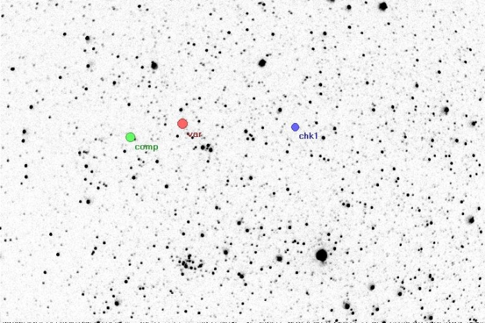 Chart - V Pup, JD 2455991.26340